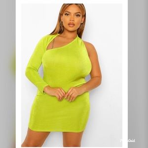 Plus size silk slime dress